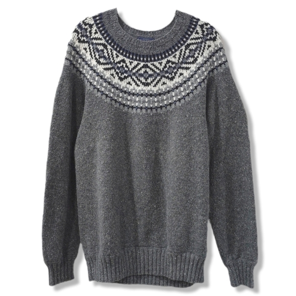 Vintage G H Bass Fair Isle Knit Pullover Sweater. Men's S, Cotton Acrylic Wool - Picture 2 of 11